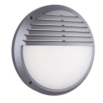 Firstlight LED Luca Outdoor Wall Bulkhead Eyelid Cool White 4000K Opal in Silver Resin