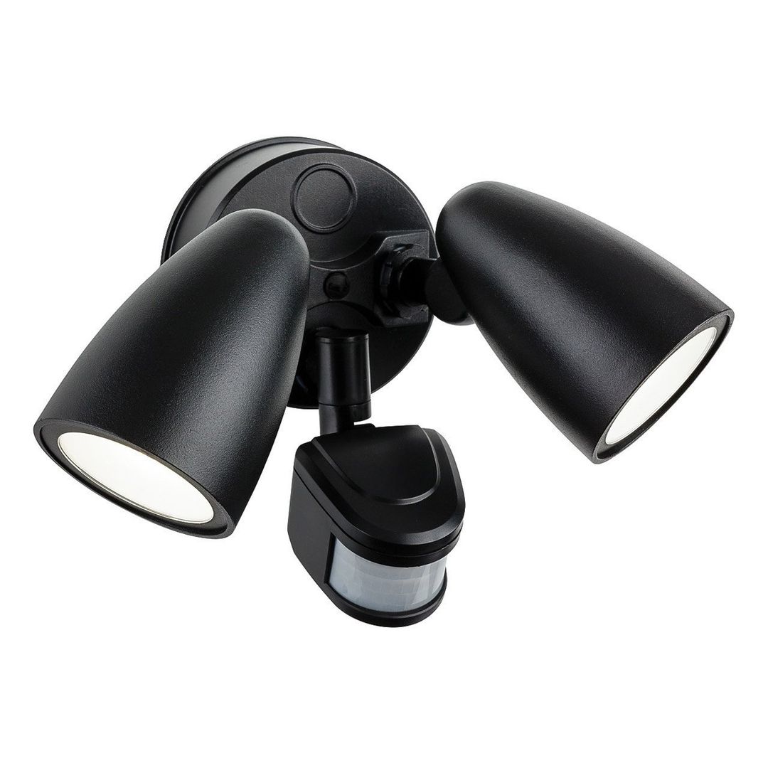 Firstlight LED 2-Light Outdoor Security Spotlight PIR Sensor 3000K and 4000K and 6000K in Black - Image 1