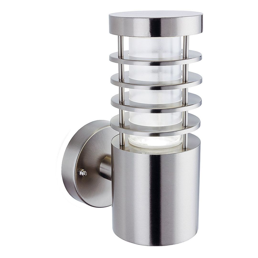 Firstlight LED Tamar Outdoor Wall Lantern Cool White 4000K Frosted in Stainless Steel - Image 1