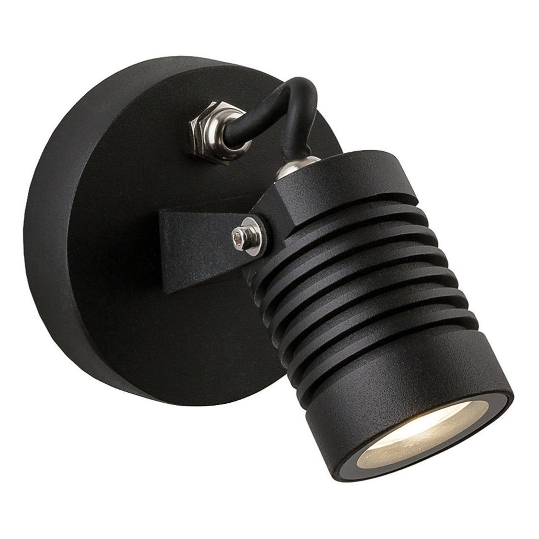Firstlight LED Veron Outdoor Wall Spotlight Warm White 3000K in Black - Image 1