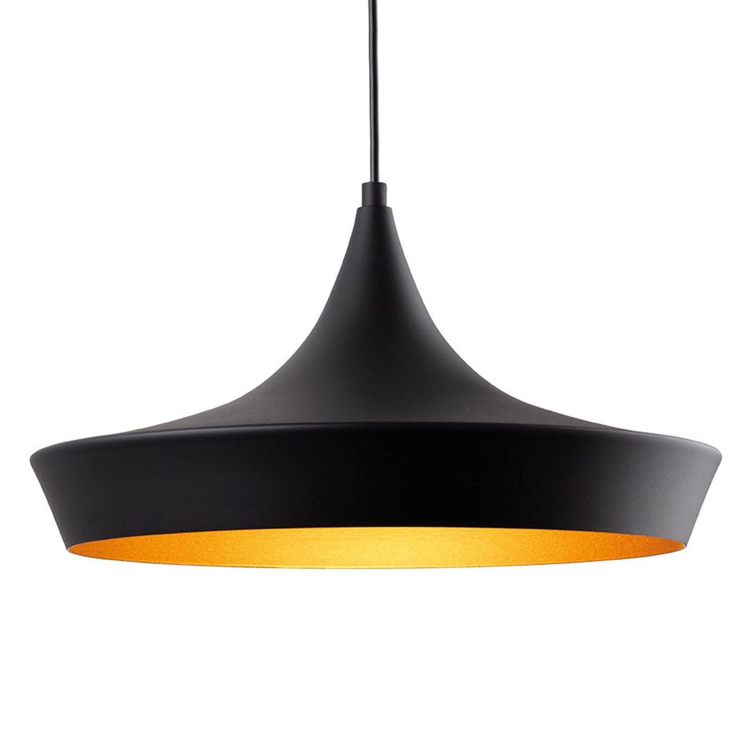 Firstlight Leo 40cm Pendant Light in Black and Matte Gold - Image 1