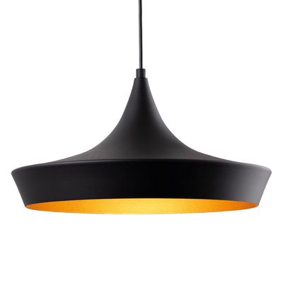 Firstlight Leo 40cm Pendant Light in Black and Matte Gold