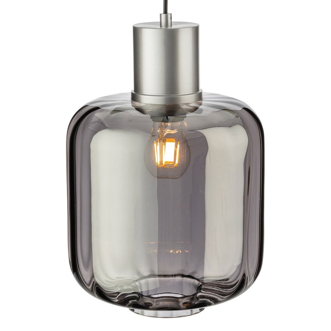 Firstlight Eton 26cm Pendant Light Smoked in Aluminium - Image 1