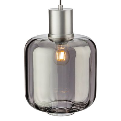 Firstlight Eton 26cm Pendant Light Smoked in Aluminium