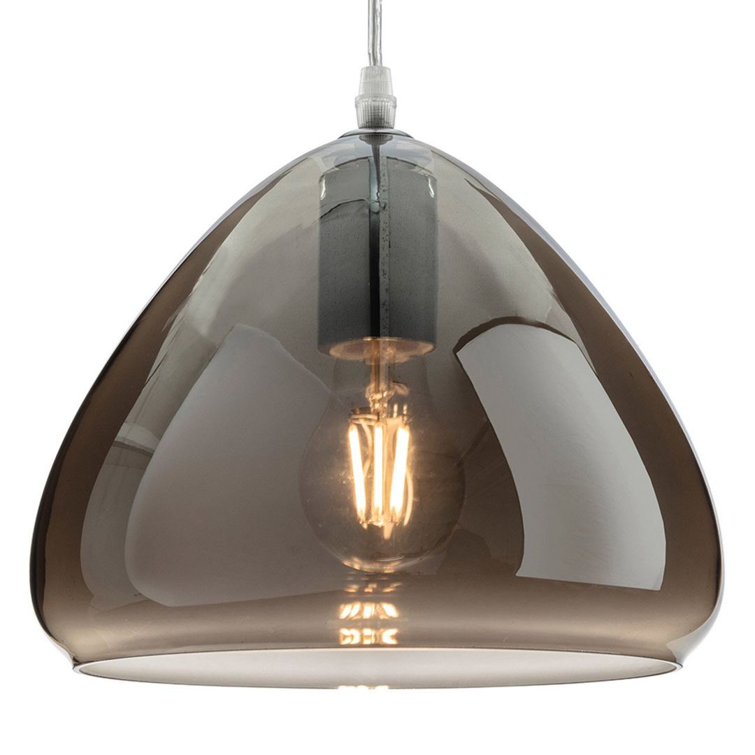 Firstlight Willis 21cm Pendant Light Smoked in Chrome - Image 1