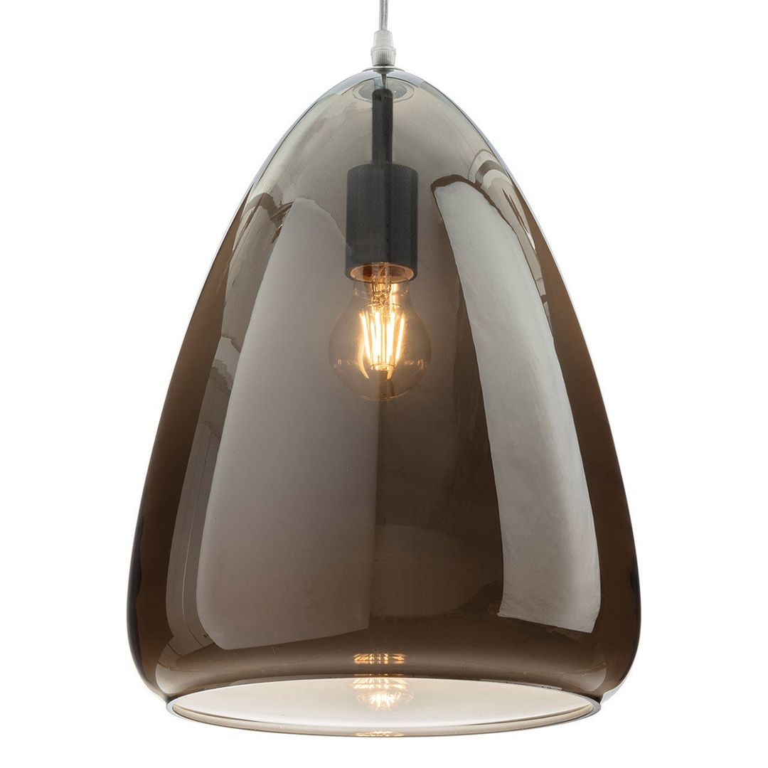 Firstlight Willis 25cm Pendant Light Smoked in Chrome - Image 1