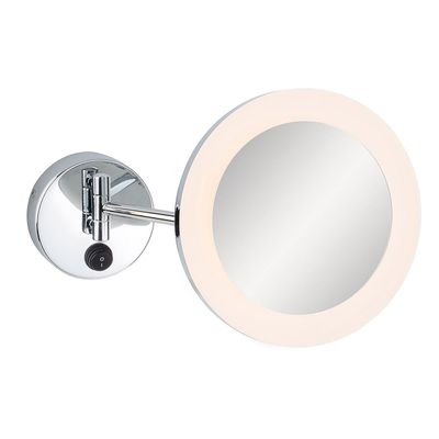 Firstlight LED Lily Illuminated Bathroom Mirror with On/Off Switch Warm White 3000K in Chrome