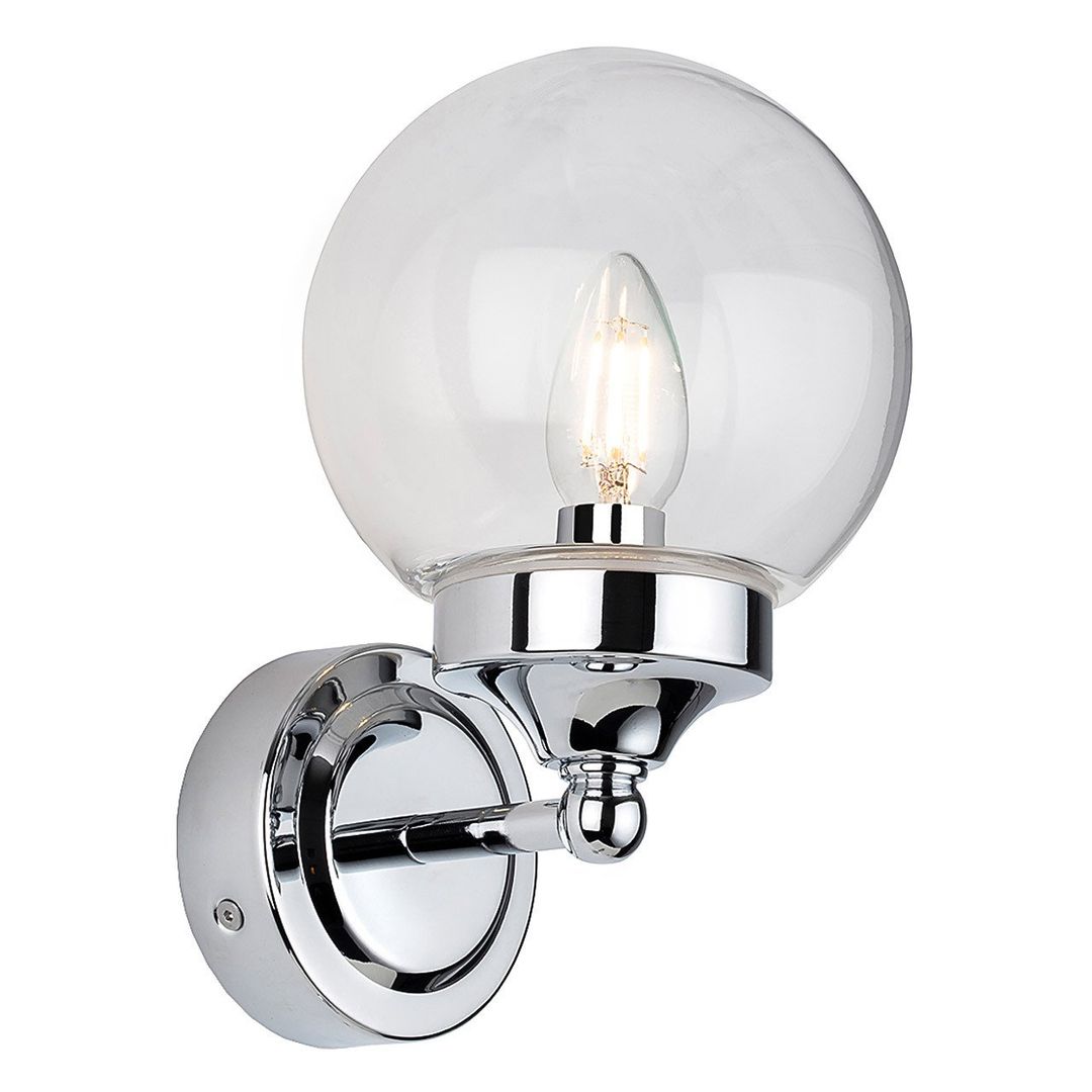 Firstlight Oscar Wall Wall Light Clear in Chrome - Image 1