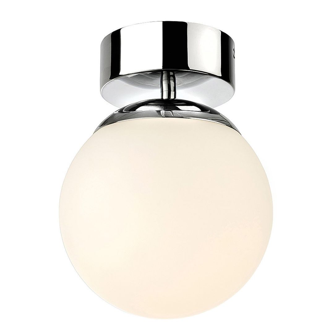 Firstlight LED Brook Semi-Flush Ceiling Light Warm White 3000K Opal in Chrome - Image 1