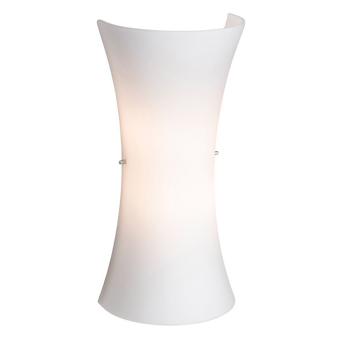 Firstlight Forum Modern Style Up and Down Wall Light in White and Opal Glass - Image 1