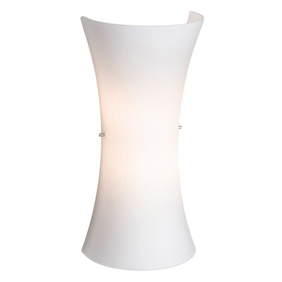 Firstlight Forum Modern Style Up and Down Wall Light in White and Opal Glass