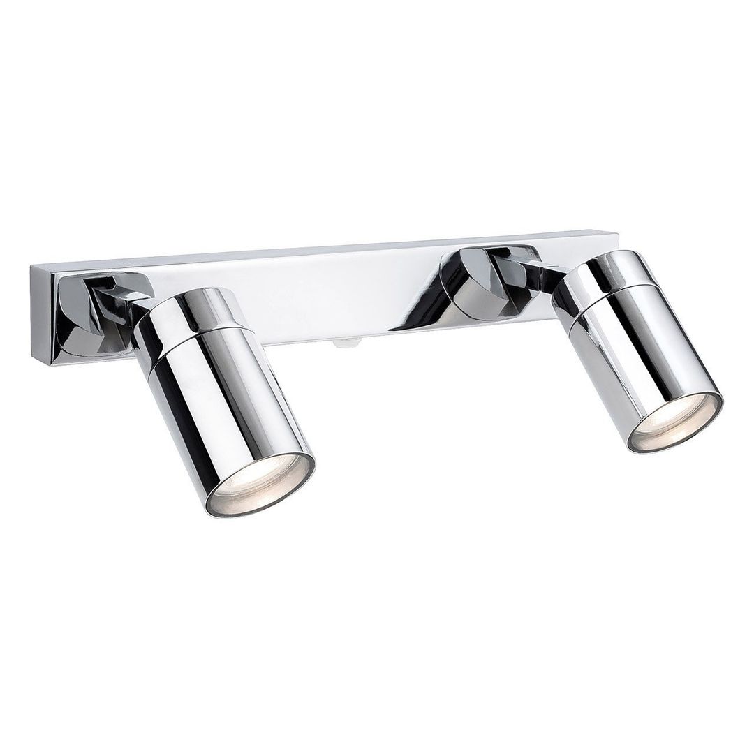 Firstlight Pinnacle 2-Light Wall Wall Spotlight with On/Off Switch in Chrome - Image 1