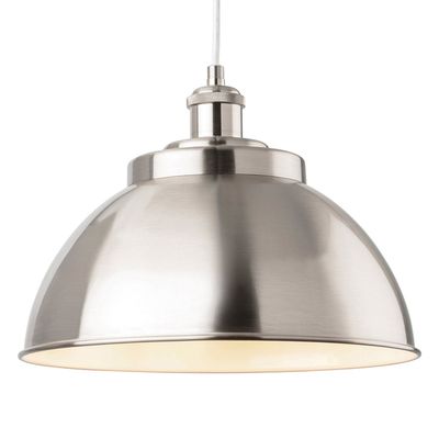 Firstlight Genoa 30cm Pendant Light in Brushed Steel