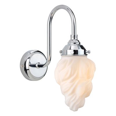 Firstlight Flame Wall Wall Light White Flame in Chrome