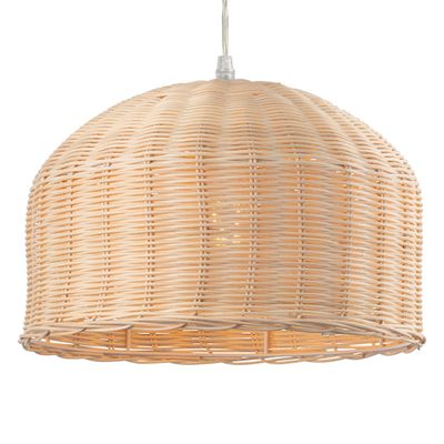 Firstlight Rattan Solid 31cm Pendant Light in Natural Rattan