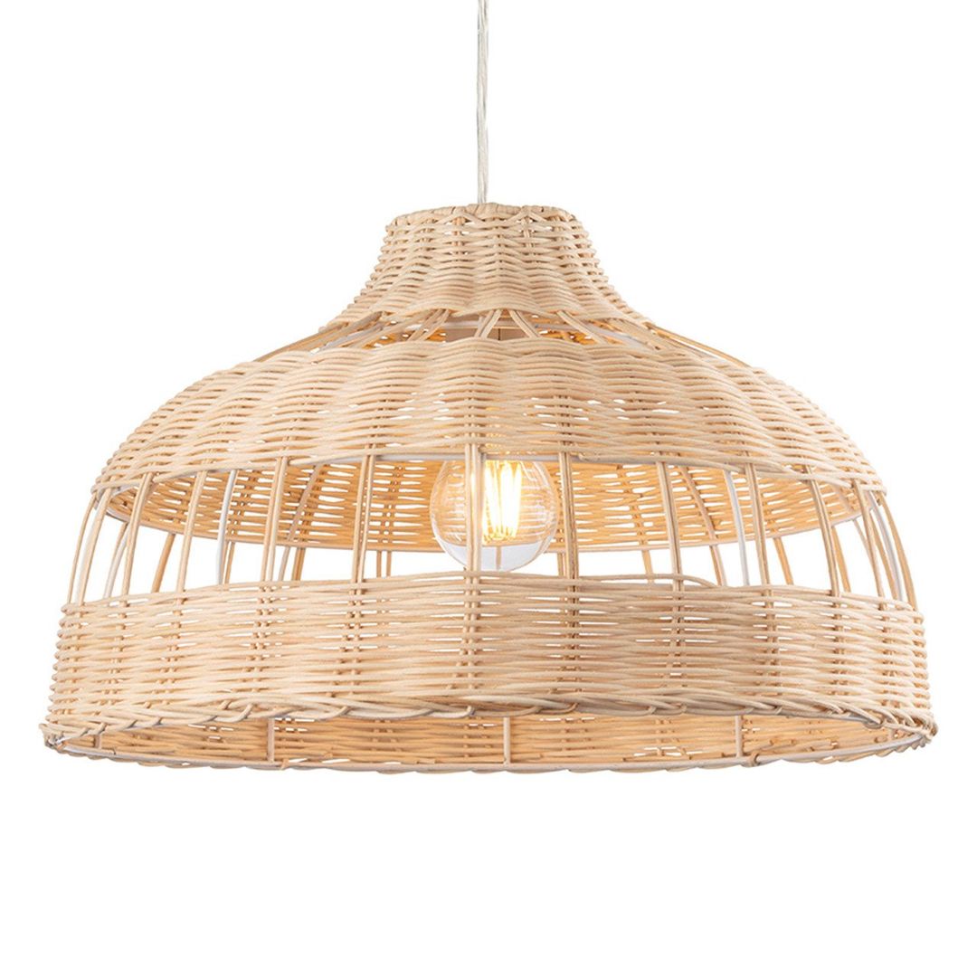Firstlight Rattan 31cm Pendant Light in Natural Rattan - Image 1