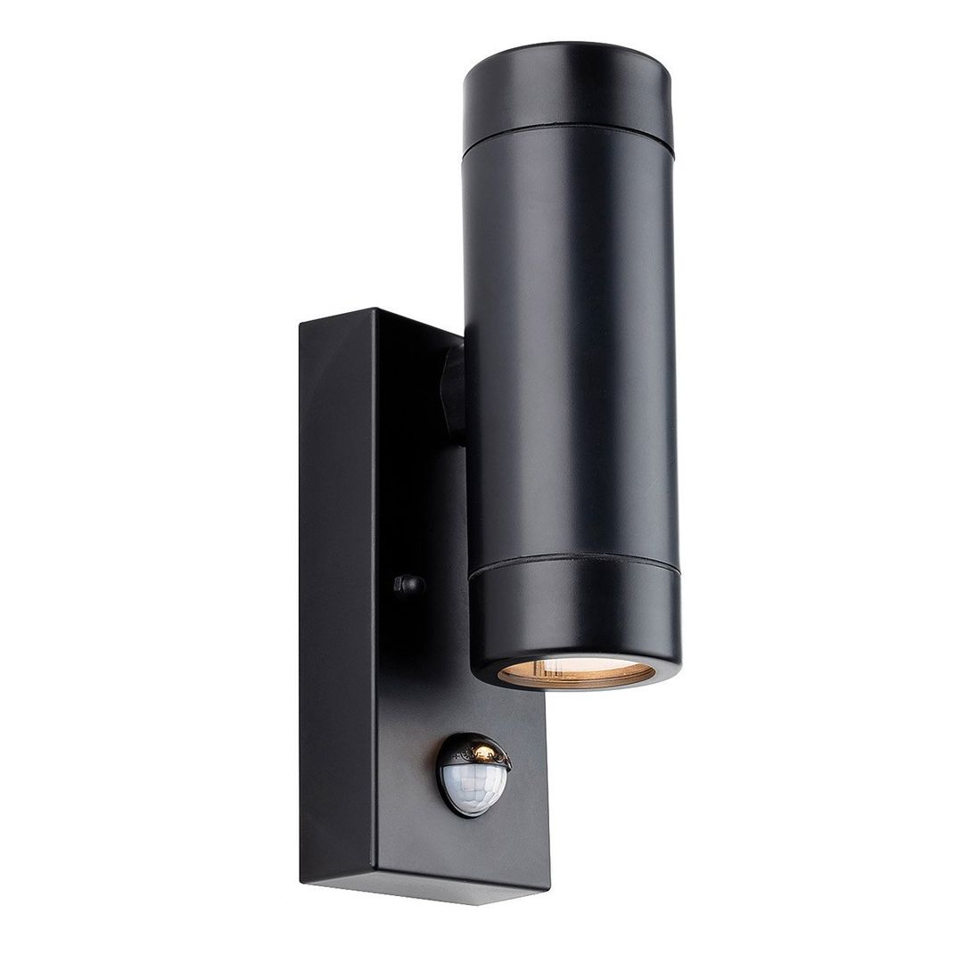 Firstlight Ravel Up and Down Outdoor Wall Up and Down Light PIR Sensor Warm White 3000K in Black - Image 1