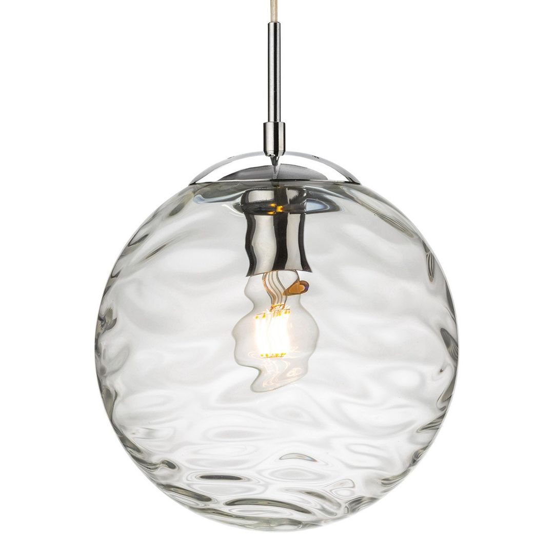 Firstlight Mercury 25cm Pendant Light Clear in Chrome - Image 1