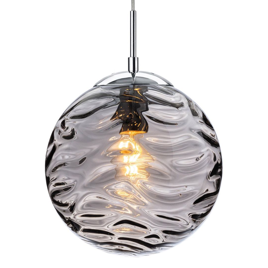 Firstlight Mercury 25cm Pendant Light Smoked in Chrome - Image 1