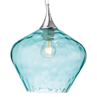 Firstlight Titan 30cm Pendant Light Aqua in Chrome