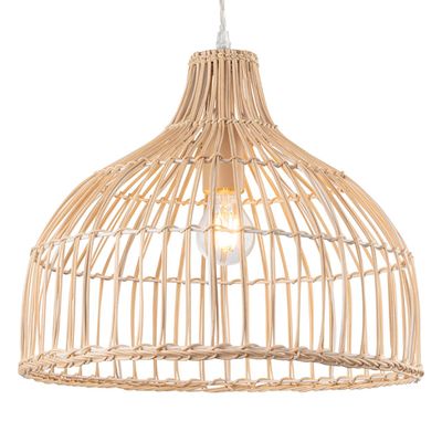 Firstlight Rattan Basket 41cm Pendant Light in Natural Rattan