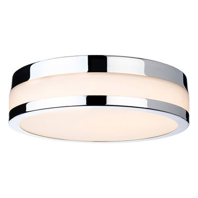 Firstlight 12W LED Marnie Flush Ceiling Light Warm White 3000K Opal in Chrome