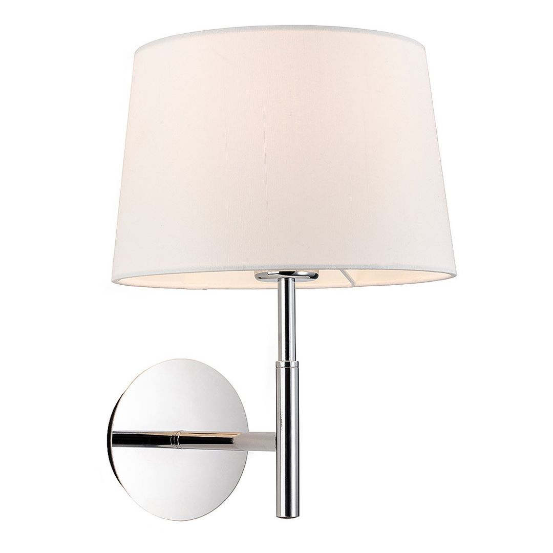 Firstlight Seymour Wall Wall Light with On/Off Switch in Cream and Chrome - Image 1