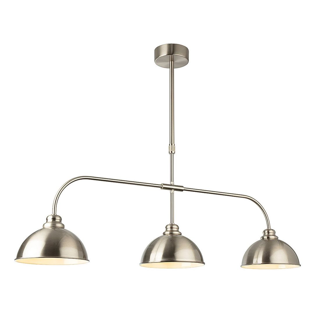 Firstlight Eagle 3-Light Pendant Bar Light in Brushed Steel - Image 1