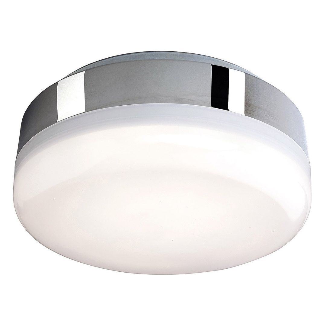 Firstlight LED Mini Hydro Compact Flush Ceiling Light Cool White 4000K Opal in Chrome - Image 1