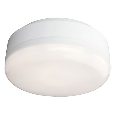 Firstlight LED Mini Hydro Compact Flush Ceiling Light Cool White 4000K Opal in White