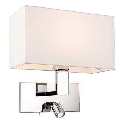Firstlight LED Raffles 2-Light Wall Wall Light Warm White 3000K in Cream and Chrome