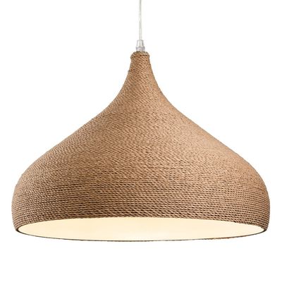 Firstlight Coast Onion-Shaped Pendant Light in Brown Rope
