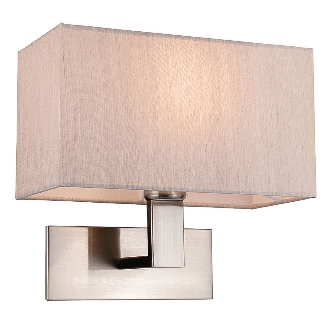 Firstlight Raffles Wall Wall Light in Oyster and Brushed Steel - Image 1