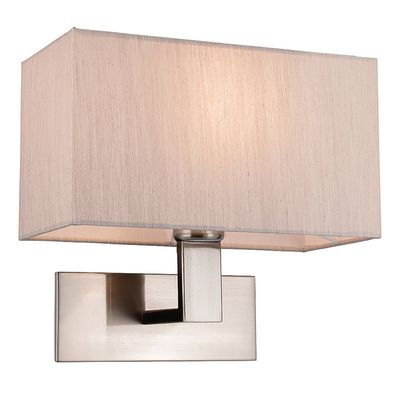 Firstlight Raffles Wall Wall Light in Oyster and Brushed Steel