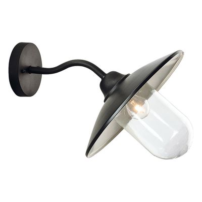 Firstlight Star Outdoor Wall Angled Wall Lantern Clear in Black