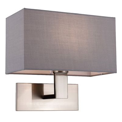 Firstlight Raffles Wall Wall Light in Grey and Brushed Steel