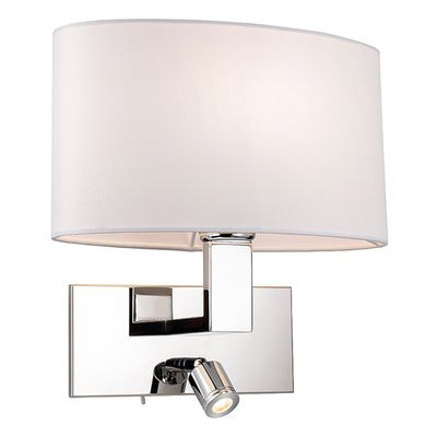 Firstlight LED Webster 2-Light Wall Wall Light Warm White 3000K in Cream and Chrome