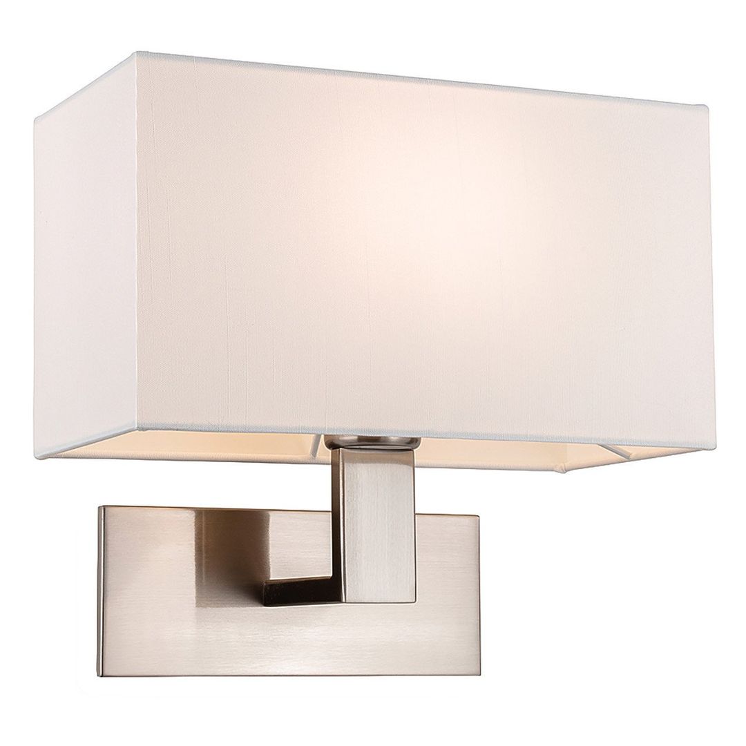 Firstlight Raffles Wall Wall Light in Cream and Brushed Steel - Image 1