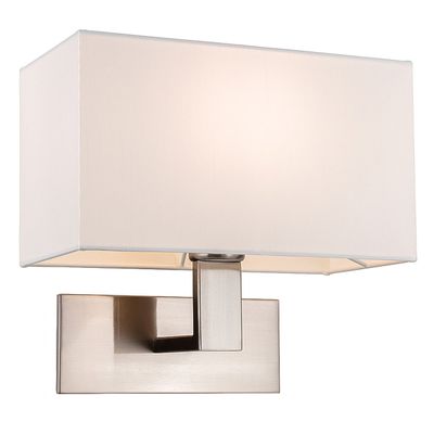 Firstlight Raffles Wall Wall Light in Cream and Brushed Steel