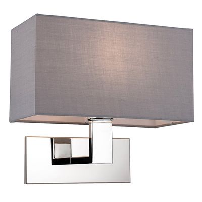 Firstlight Raffles Wall Wall Light in Grey and Chrome