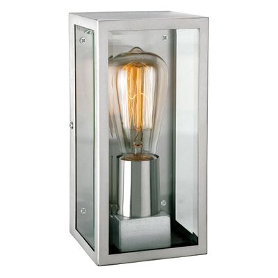 Firstlight Dallas Outdoor Wall Lantern Clear in Stainless Steel