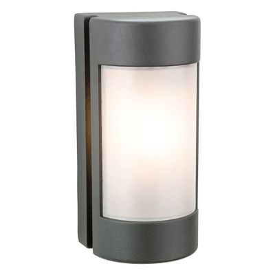 Firstlight Arena Outdoor Wall Half Lantern Opal in Graphite