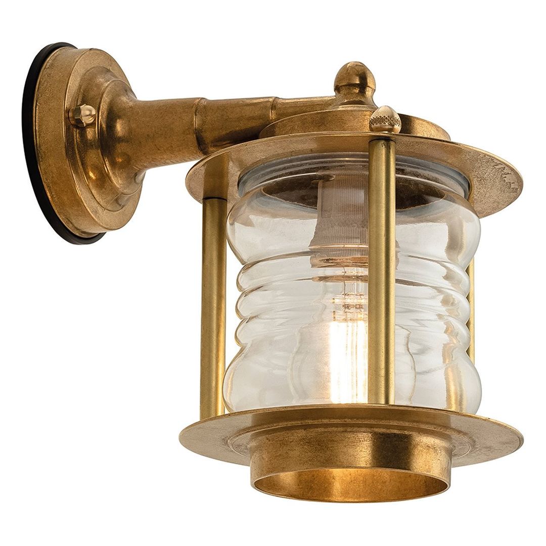 Firstlight Nautic Outdoor Wall Lantern Clear in Brass - Image 1