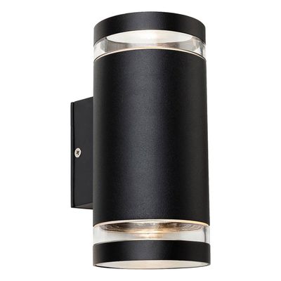 Firstlight Pedro 2-Light Outdoor Wall Up and Down Light in Black