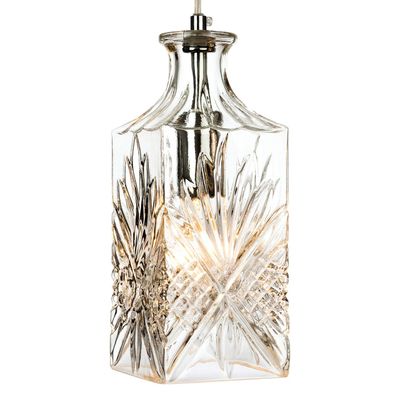 Firstlight Decanter 10cm Pendant Light Clear Decorative in Chrome