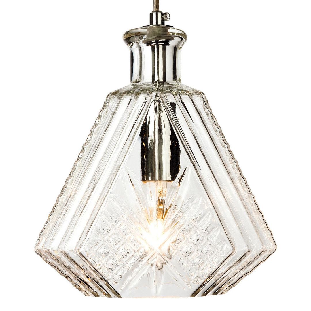 Firstlight Decanter 18.5cm Pendant Light Clear Decorative in Chrome - Image 1