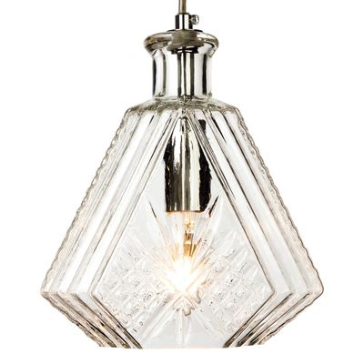 Firstlight Decanter 18.5cm Pendant Light Clear Decorative in Chrome