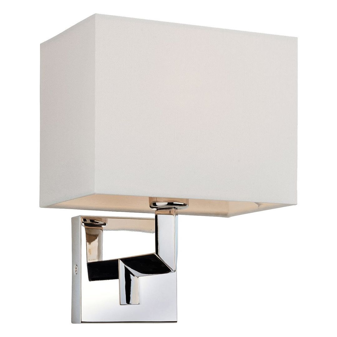 Firstlight Lex Wall Wall Light in Cream and Polished Stainless Steel - Image 1