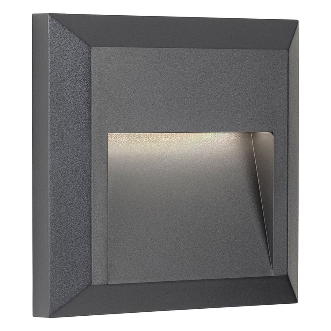 Firstlight LED Enzo Square Outdoor Wall Wall and Step Light Cool White 4000K in Graphite - Image 1