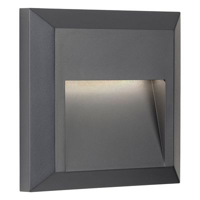 Firstlight LED Enzo Square Outdoor Wall Wall and Step Light Cool White 4000K in Graphite